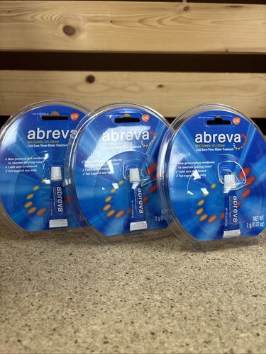 3-pack Abreva Cold Sore/Fever Blister Treatment 2g (11/2026)