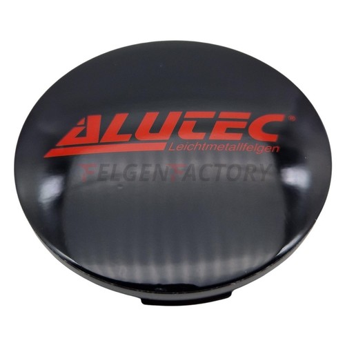 4X Alutec Nabendeckel 64mm Schwarz Glanz (N32) Logo Rot (ALO) - Original Felg... - Bild 3 von 4