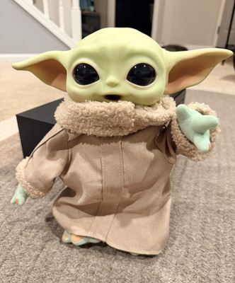 Star Wars The Child Grogu Plush Toy Mattel 11'' Vinyl Head Baby Yoda Mandalorian