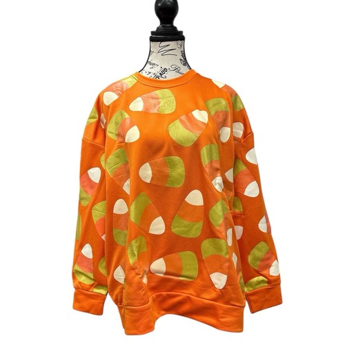 Zuckermais Pullover Gr. S zierlich, orange, süße Halloween Mode