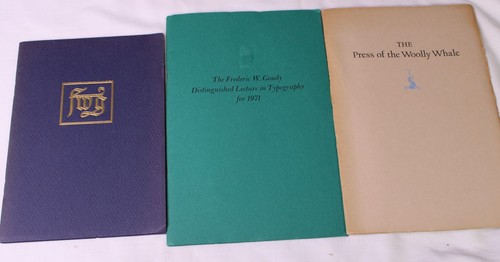 LOT 5 1969-72 ROCHESTER INSTITUTE TECHNOLOGY TYPOGRAPHY GOUDY FONT DESIGN BOOK - Imagen 7 de 8