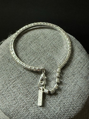 Napier Rhinestone Bracelet Vintage Clear Wedding Eveningwear Cocktail - Picture 3 of 4