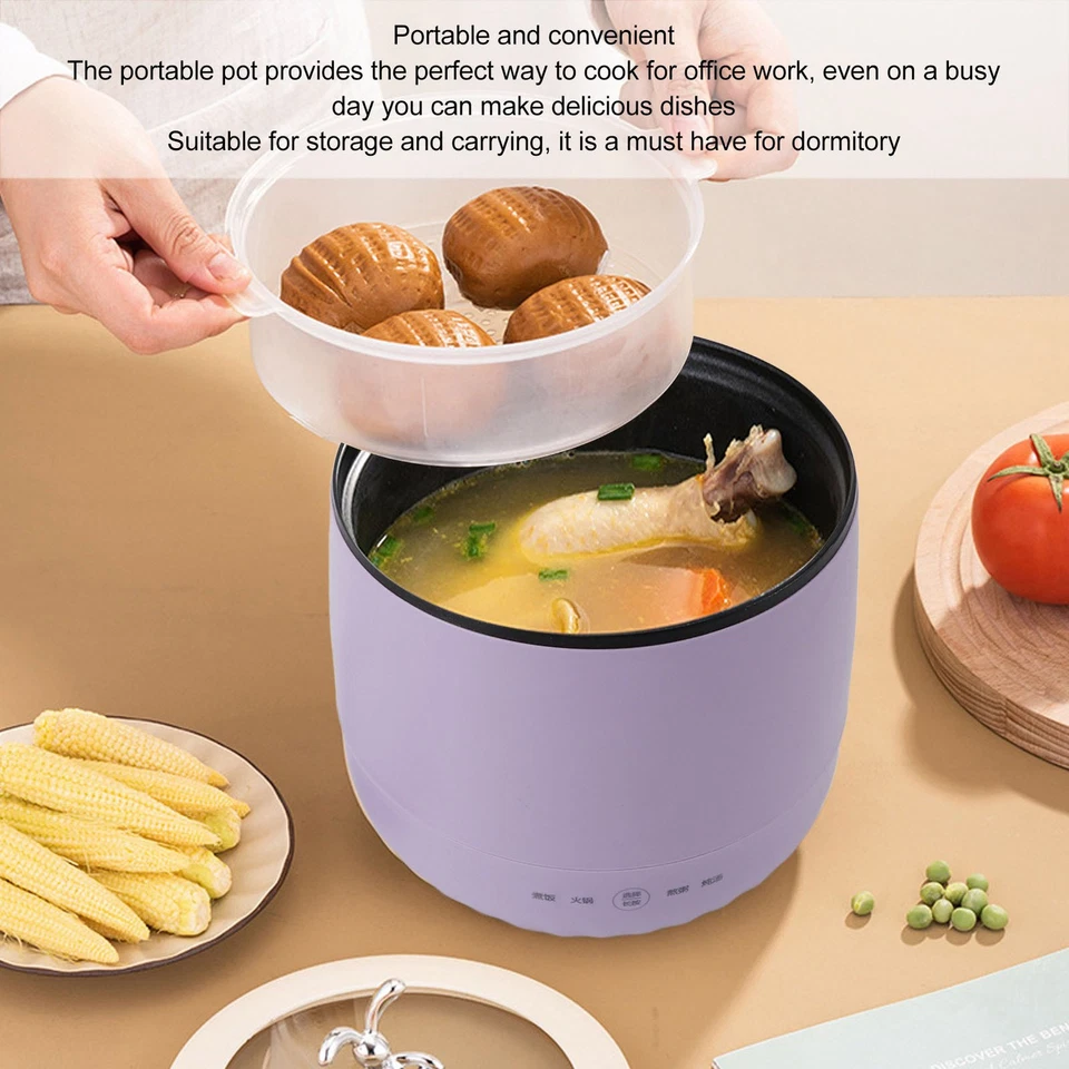 Mini Reiskocher 1.8L 450W Multifunktionaler Tragbarer Kocher Für Zuhause - Bild 2 von 4