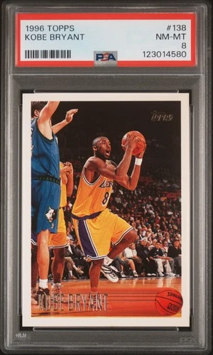 1996 Topps Kobe Bryant #138 Rookie Card PSA 8 NM-MINT