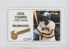1981 Perma-Graphics/Topps Credit Cards Cecil Cooper #125-015