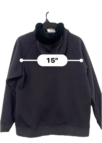 Cabela's Hoodie Full Zip Sherpa Lined Gray Purple Accents Deer Skull Women's XL - Picture 8 of 9