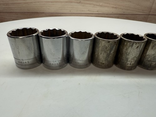 Vintage Craftsman Assorted 9 Piece 1/2” Drive 12 Point Metric Socket Lot - Picture 4 of 8