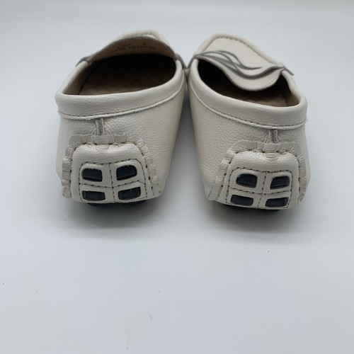 ZAPATOS MOCASINES DE CUERO BLANCO BEAUSEEN INFORMALES TALLA 9 MODELO #2207 - Imagen 3 de 6
