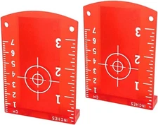 2 Pcs Magnetic Laser Target Plates for Red Laser Level – Floor Mount Cards