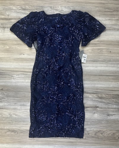 JS Collections Leena Bateau Midi Dress In Navy Blue, Women’s Size 12, Brand New - Picture 8 of 18