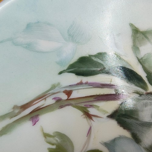 Antique Martial Redon Limoges France Plate Hand Painted Rose 1891-1896 Victorian - Picture 10 of 24