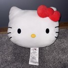 Sanrio Hello Kitty Face Cushion Red Bow Plush Pillow Jumbo Sized Bed Decor