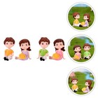 2 Sets Adorable Couple Doll Home Ornament Creative Micro Landscape Crafts