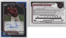 2024 Bowman Chrome Mega Box Prospect Mojo Blue Refractor /150 Druw Jones Auto