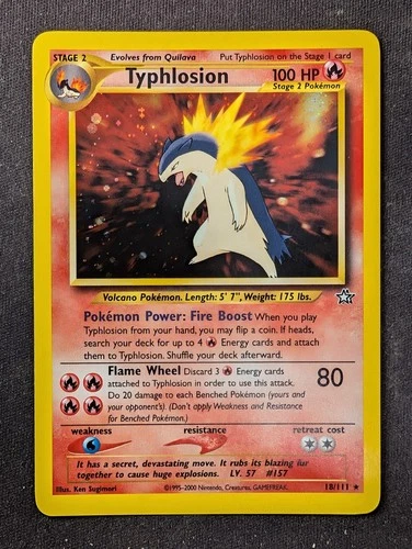 Typhlosion - 18/111 - Holo Rare Unlimited Edition - Neo Genesis (Pokemon) NM