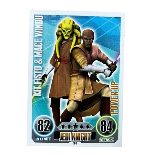 topps Star Wars Force Attax 2010 Clone Wars Kit Fisto And Mace Windu 108 Jedi