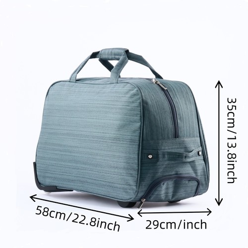 Foldable Telescopic Handle Travel Bag - Lightweight Water-Washable Canvas, Carry - Picture 11 of 11