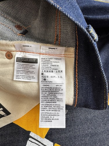 Jeans con ribete Levi’s LVC 701 W24 Big E Talon 42 hechos en Turquía - Imagen 9 de 13
