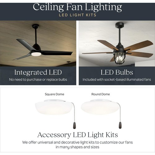 Kichler Lighting 330174NBR Starkk Indoor Ceiling Fan Natural Brass - Picture 5 of 11