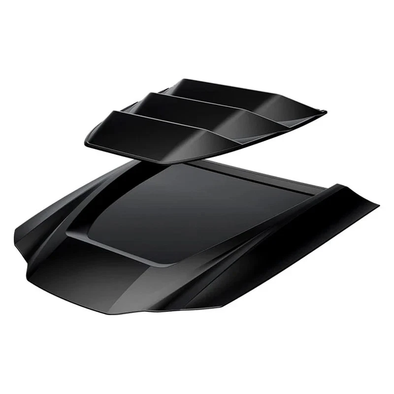 For GMC Sierra 1500 2016-2018 Air Design Satin Black Hood Scoop Foto 2 de 4