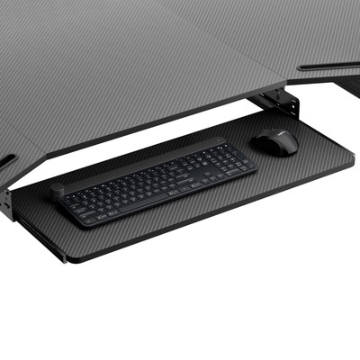 Adjustable Keyboard Tray 28x11 Inch Slide Out Drawer Typing Home Office Desk