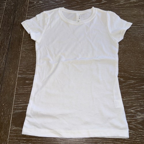 Next Level 3 pack Girls Princess Rib Knit T-shirts Tees White 6/6X Small New - Picture 8 of 10