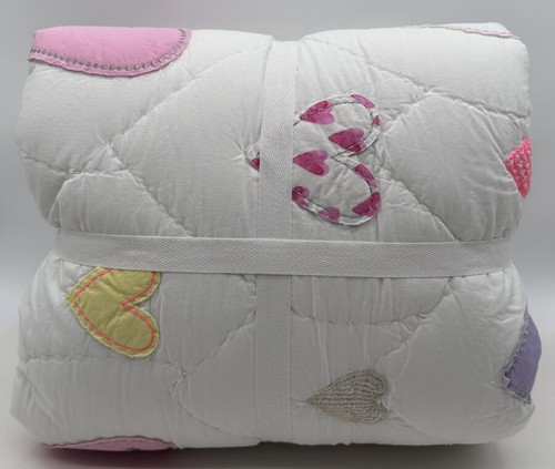 Pottery Barn Kids Confetti Hearts TWIN Quilt ~ Multi - Picture 2 of 2