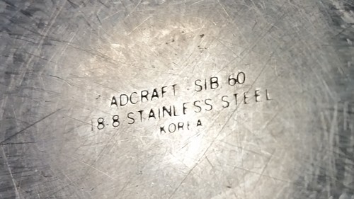 ADCRAFT SIB 60 18/8 Stainless Korea - Stainless Steel Bowl ; Heavy Duty - Picture 6 of 6