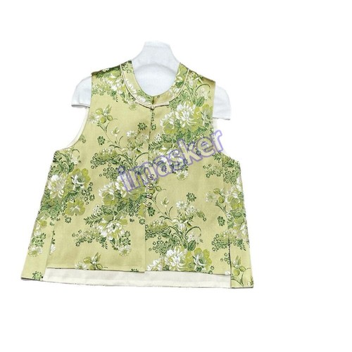 Luxury Elegant Silk Jacquard Vest Women's New Chinese Round Neck Gilet Waistcoat - Bild 5 von 25