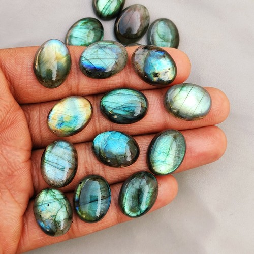20X15 MM Labradorite Mineral Crystal Oval Shape Calibrated Loose Gemstone MV3-15 - Picture 3 of 3
