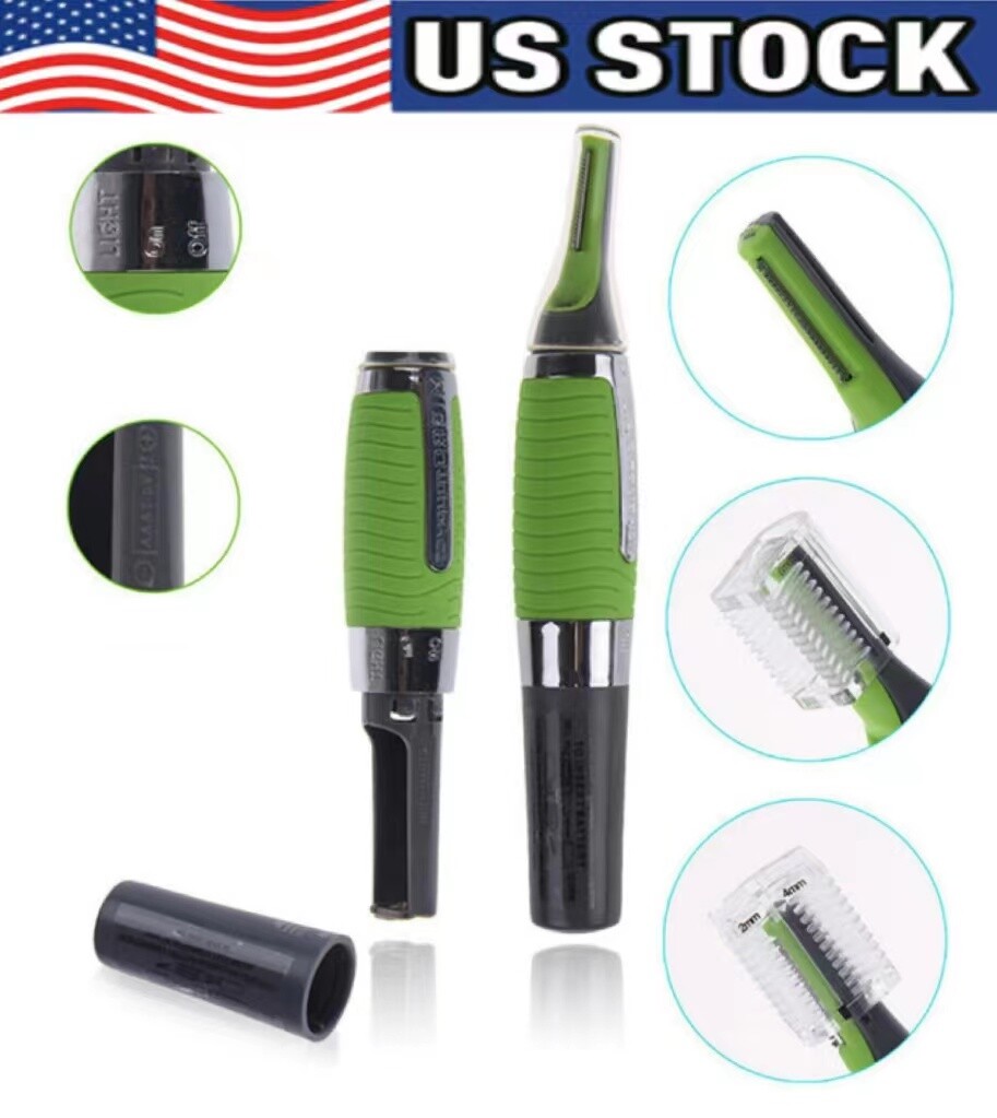 Hot Men Nose Ear Face Neck Eyebrow Hair Mustache Beard Trimmer Shaver Clipper 