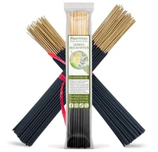 Lemon Eucalyptus Incense Sticks 11" - 1 Bundle 85 to 100 Sticks - Smooth and ...
