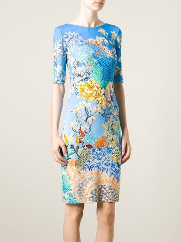 Mary Katrantzou 'Ramora' Ocean Pile Viscose Dress Size XS - Picture 3 of 12