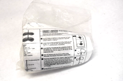 Bujes de rodamiento de repuesto Lazy Susans de polímero en forma de riñón Rev-A-Shelf blancos - Imagen 1 de 7