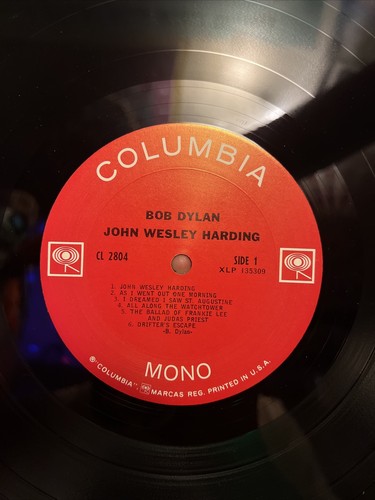 Bob Dylan ~ John Wesley Harding ~ Lp (MONO) Vinyl (1967) CL 2804 Tested - Picture 11 of 24