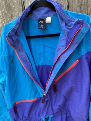 Men's Vintage Nike ACG Multicolor Half-Zip Pullover Jacket L