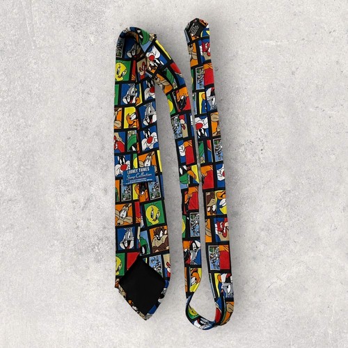 Vintage 1997 LOONEY TUNES Stamp Collection Tie Marvin Martian Taz Bugs Bunny... - Picture 2 of 5