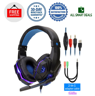 Audifonos Cascos Para Videojuegos Jugar Gaming Gamer Profesional Con Luces