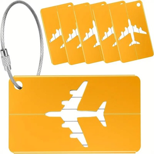 Aluminium Luggage Tags Travel Suitcase Bag Tag Label Holiday High Quality Travel - Picture 12 of 24