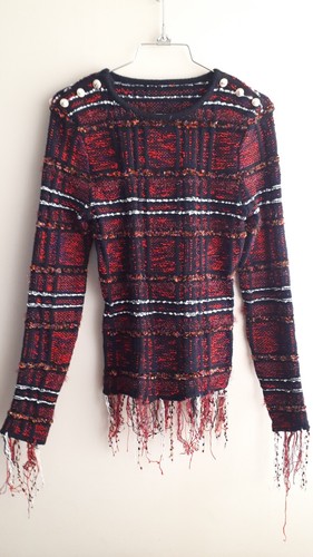 Balmain Fransen Tweed Pullover - Bild 1 von 4