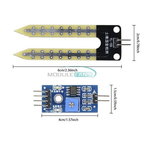 Smart Electronics Soil Moisture Hygrometer Detection Humidity Sensor Module - Picture 10 of 12