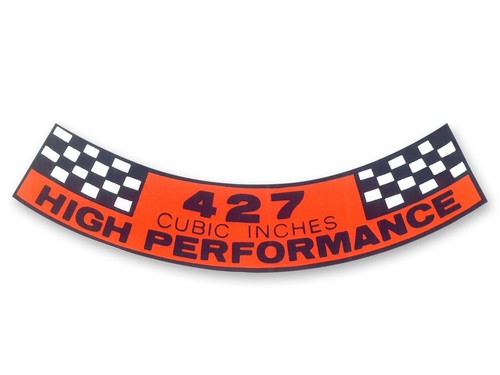 ¡Nuevo! Calcomanía filtro de aire alto rendimiento Ford 427 HP Galaxie Torino Mustang DF324 - Imagen 2 de 4