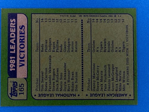1982 Topps Baseball (1-375) Complete Your Set! 50% off offer. Free Shipping! - Picture 134 of 302