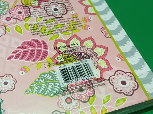 2 L Monogram Creative Journals Set Pink & Gray Pair Blank Dairies Back to School - Picture 6 of 7