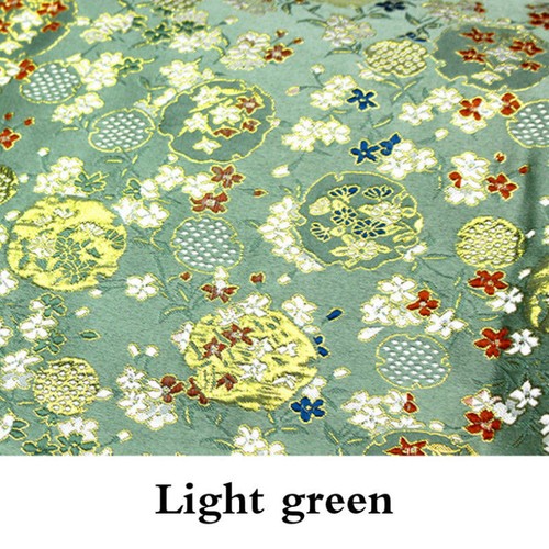 Japanese Faux Silk Nishijin Floral Fabric Jacquard Brocade Damask DIY Bag Retro - Picture 10 of 21