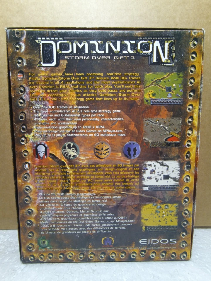 Dominion Storm Over Gift 3 PC Big Box, NEW! CIB, RARE - Vintage - RETRO! - Image 2 of 4