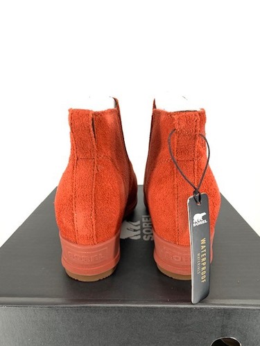 Sorel Evie Pull On Wedge Booties WarpRed Womens Waterproof Rain Boot NL4910-849 - Picture 4 of 5