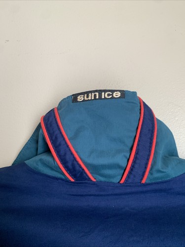 VTG Sunice Mens Golf Track Suit Sz M Green Blue Full Zip Straight Leg Vented 90s - Picture 13 of 24