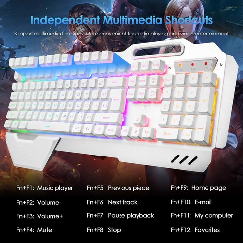 Backlit Wireless Gaming Keyboard and Mouse Set 2400 DPI Wireless Gaming Mouse - Picture 9 of 18