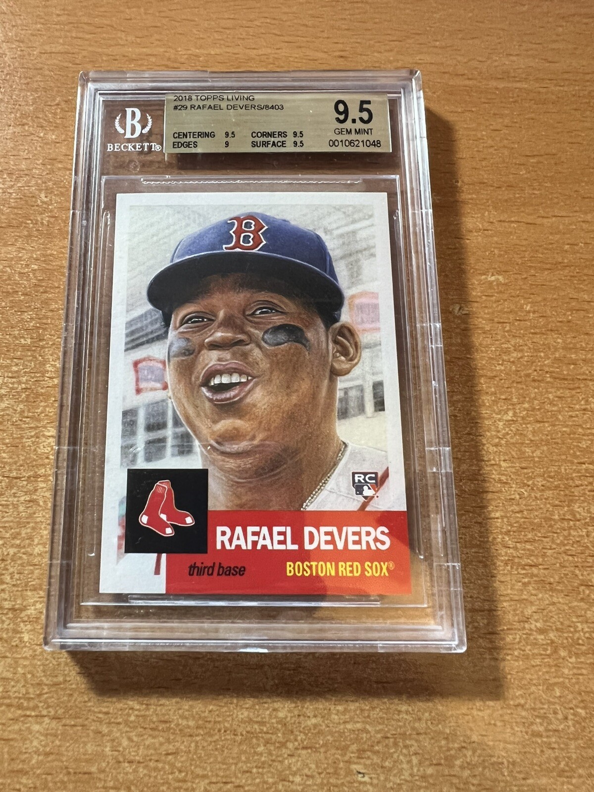 2018 Topps Living Set #29 Rafael Devers (RC) - BGS 9.5 GEM MINT